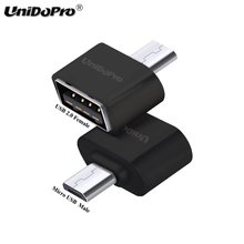 UNIDOPRO Mini Micro-USB Male to USB-2.0 Female OTG Adapter Converter for Xiaomi Huawei Android Phones Tablets with OTG Function 2024 - buy cheap