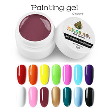 Painting Gel Nail Art Wholesale High Quality Soak Off 14Colors Gel UV/LED Paint Design Color Lacquer Nail Polish poly gel 2024 - buy cheap