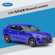 Welly miniatura de carro de metal fundido, escala 1:24, brinquedos para maserati levante, suv, carro clássico de liga metálica, brinquedo para crianças, presente com caixa original 2024 - compre barato