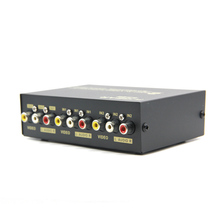 Selector de audio de 2 puertos, conmutador de audio compuesto RCA AV para STB DVD HDTV 2024 - compra barato