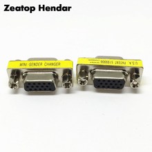 1 Uds VGA HD15 hembra a hembra mini Gender changer adaptador VGA F/F conector 2024 - compra barato