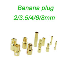 20pairs Or 10pairs 2mm 3.5mm 4mm 6mm 8mm Bullet Banana Plug Connector Male Female for RC Battery Part Gold PlatedARE4 2024 - buy cheap