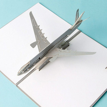 Laser Cut 1Pc Creative Gift Invitation Greeting Cards Handmade Carving Business PostCard Birthday Party Decor Aircraft Paper 2024 - buy cheap