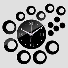 3d acrílico adesivos de espelho sala relógio de parede relógio de decoração para casa relógios de quartzo reloj de pared novo 2024 - compre barato