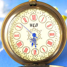 wholesale VINTAGE Train Steam Engine Pattern Mechanical Pocket Watch Old Look freeship 2024 - buy cheap