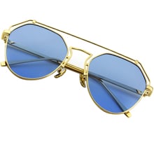 Gafas de sol Retro con marco de aleación para mujer, anteojos de sol femeninos de diseño de marca, con doble puente, para viajes al aire libre, 5 colores, gran oferta 2024 - compra barato