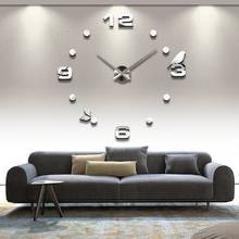 25"- 40" Arabic Numbers Birds Dots Clocks DIY Frameless Quartz No-ticking Silent Mirror Large Wall Clock Sticker 2024 - buy cheap
