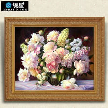 Pintura de diamante 5D DIY, bordado de flores con punto de cruz, mosaico de diamantes de imitación cuadrados, decoración del hogar, novedad 2024 - compra barato