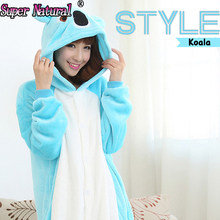 HKSNG Kigurumi Adult Winter Blue Grey Koala Mascot Footie All In One Christmas Pajamas Onesies Unisex Halloween Costume 2024 - buy cheap