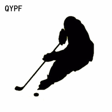 Adesivo de vinil qypf para carro, 11.5cm * 11.5cm, estilo hóquei de gelo, esportes 2024 - compre barato