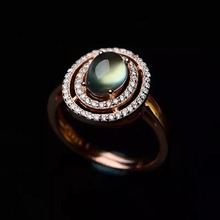 Женское кольцо с натуральным драгоценным камнем MeiBaPJ, Настоящее серебро 925 пробы, изысканное ювелирное изделие 2024 - купить недорого