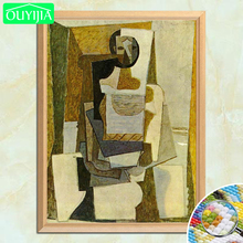 Pablo picasso famosa pintura "a mulher" 5d diy pintura diamante quadrado completo diamante bordado strass mosaico imagem 2024 - compre barato