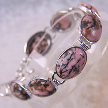 Pulseira de contas de rhodonite g048, 8 cores, joias para mulheres, presente 2024 - compre barato