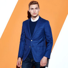 Blazer masculino casual de inverno 2018, roupas para homens de negócios, slim fit, azul real, casamento, noivo, festa, presente para o dia dos pais 2024 - compre barato