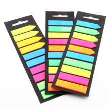 200 sheets Fluorescence colour Memo Pad Self Adhesive Sticky Notes Bookmark Marker Memo Sticker Paper School office Supplies 2024 - buy cheap