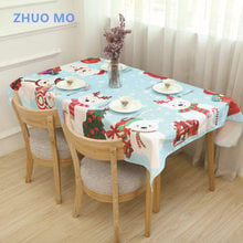 2018 Christmas tree tablecloth Santa Claus elk snowman table cover for home decoration accessories party decoration table cloth 2024 - buy cheap