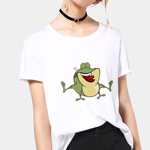 T shirt women Kawaii frog Printed 2019 New summer hipster Short Sleeve t-shirt White Thin section Tshirt female Tops clothing 2024 - buy cheap