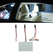 LEEPEE Universal Car Dome Panel LED Lights Automobile Interior Reading Bulbs Lamps 48 LED SMD 1210  Festoon T10 Socket BA9S 2024 - buy cheap