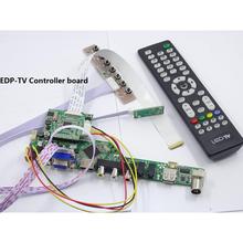 ТВ AV USB VGA EDP LED набор для платы ЖК-контроллер пульт дистанционного управления HDMI для 15,6 "30pin LP156WF4-SPL2/SPU1 1920X1080 панель монитора DIY 2024 - купить недорого