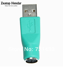 10 piezas nuevo USB macho convertido a PS2 adaptador de Cable hembra cian color PS/2 para computadora teclado de ratón 2024 - compra barato