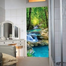 3D Waterfall Door Mural Wallpaper mural Wall Print Decal Wall Deco Wall Mural Photo self adhesive door wrap 2024 - buy cheap