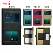 dower me New Dual Window Universal Flip PU Leather Case Cover For ZTE Blade A530 Phone In Stock N3 2024 - buy cheap