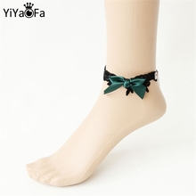 Yiyaofa joia gótica artesanal vintage de renda branca, tornozeleiras de mulheres faça você mesmo, presente para mulheres, acessórios de verão, joias de pés la-51 2024 - compre barato