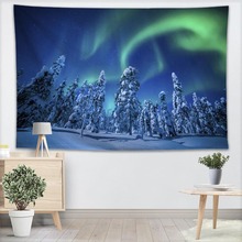 Tapiz de pared personalizado Aurora, decoraciones para el hogar, colgante de pared, tapices de bosque, decoración para fiesta de cumpleaños en casa, 140x250cm 2024 - compra barato