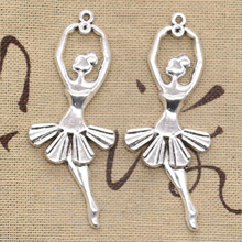 6pcs Charms Ballet Dancer Ballerina 61x24mm Antique Bronze Silver Color Plated Pendants Making DIY Handmade Tibetan Jewelry 2024 - buy cheap