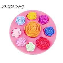 1Pcs Fondant silicone mold 3D Rose flower cooking wedding decoration baking Sugar Craft Molds DIY Cake D0758 2024 - buy cheap