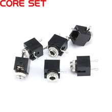10Pcs 3.5mm Stereo Jack Socket Audio Jack Connector PCB with nut / 301M stereo 2024 - buy cheap