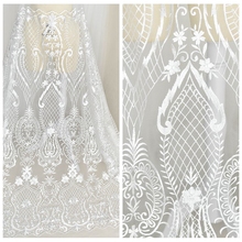 LASUI-tela de encaje de malla suave bordada, velo de vestido de novia, hecho a mano, accesorios diy, 3 metros = 1 lote, X0461 2024 - compra barato