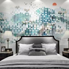 beibehang Custom wallpapers 3d new Chinese abstract ink landscape geometric decorative painting wall paper 3d papel de parede 2024 - buy cheap