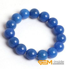 Pulseira carneira de pedra natural azul, bracelete energético para mulheres, para presente, 6mm a 14mm 2024 - compre barato