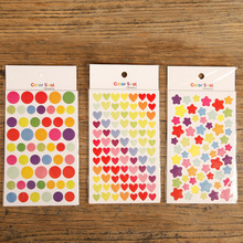 6Pcs/lot Heart Star Paper Sticker DIY Photo Album Decoration Sticker Scrapbooking Diary Stationery For Girls 2024 - buy cheap
