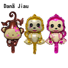 MINI gold pink monkey balloons kids birthday party Decoration Balloon holiday Aluminum Inflatable Foil Ball toy 2024 - buy cheap