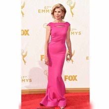 Christine Baranski 67th Emmy Awards Red Carpet Dresses Hot Pink Mermaid Formal Dress Celebrity Dresses Mother Dress 2024 - buy cheap