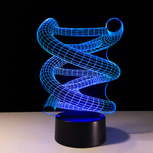 Lámpara de mesa acrílica geométrica para niños, luz de noche Led 3D que cambia de 7 colores, Halcón Milenario, novedad 2024 - compra barato