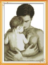 Paternal Love Sketch Father Baby Needlework,Cross stitch,Sets Embroidery kits,Printed Patterns Cross-Stitching,DIY Handmade 2024 - buy cheap