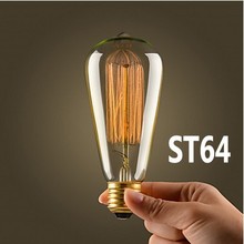 220V 230V 240V E27 ST64 Retro Vintage Filament Edison Light Bulb incandescent lamp bulbs Tungsten home Decor 2024 - buy cheap