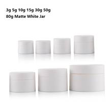 36pcs 3g 5g 10g 15g 30g Frosted White Empty Plastic Jar Cream Loose Powder Plastic Jars Cosmetic Sample Packaging Containers 2024 - buy cheap