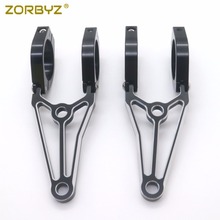 ZORBYZ 41mm Black CNC Motorcycle Headlight Mount Bracket Fork Turn Light Clamps For Yamaha Triumph Harley 2024 - buy cheap