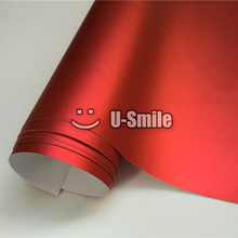 Premium Matte Chrome Red Vinyl Wrap Film Matt Chrome Red Car Film Air Free Car Sticker Wrapping Film 2024 - buy cheap