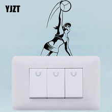 Yjzt adesivo vinil decalque parede feminino sexy menina vôlei conjunto de interruptor de parede agradável-qualidade 8ss2320 2024 - compre barato