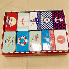 10pc/lot Blue Ocean Tin Box For Candy Tea Box Jewelry Organizer Card Case Chocolate Small Things Storage Box Trcket Case 2024 - buy cheap