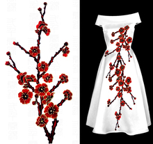 Embroidery Plum Flower Lace Patch Fashion Show DIY Clothes Dress Lace Fabric Applique Accessories Stickers 2024 - buy cheap