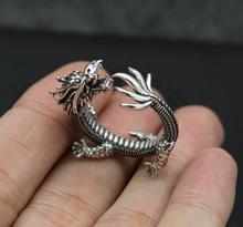 Anillo de Plata de Ley 925 para hombre, joyería de dragón, piedra natural, Rubys, apertura de anillo de ojo 2024 - compra barato