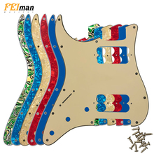 Pleroo Guitar Accessories Left Handed Pickguards And 11 Screws For Fender Standard Contemporary Strat ST HH Style Guitar 2024 - buy cheap