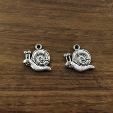 Colgantes de plata del Tíbet, 10 Uds. De caracol, 17x14mm, fabricación de joyas, artesanía hecha a mano 2024 - compra barato
