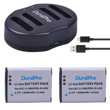 DuraPro 2pcs 1200mAh Li-50B D-LI92 Li 50B D LI92 Li-ion camera Battery + USB Dual Charger For Olympus 1020 1010 1030 Pentax X70 2024 - buy cheap